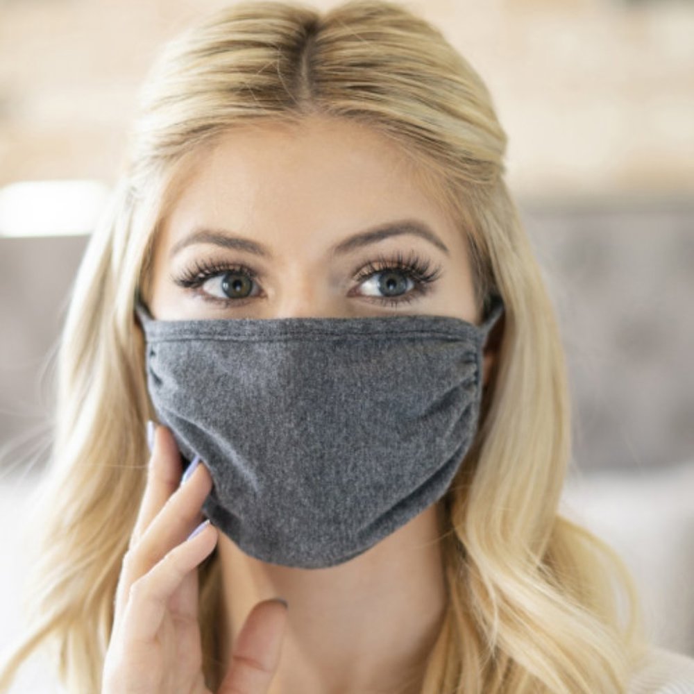 2 for $20! GREY Charcoal print face mask